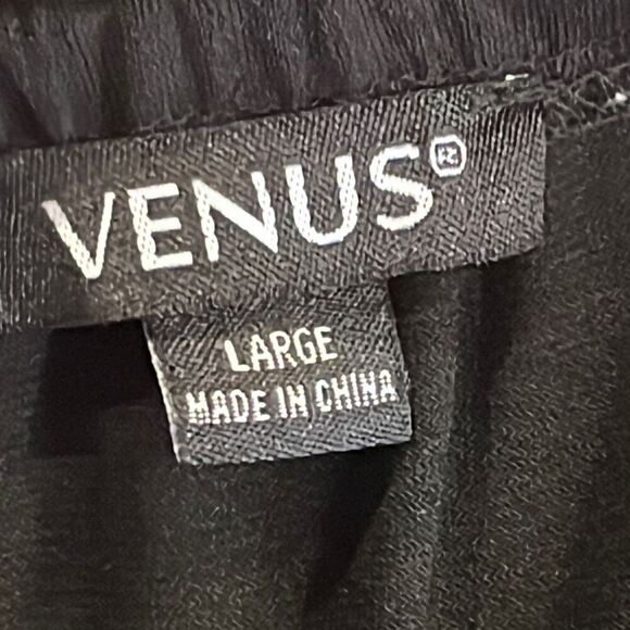 Venus Black Off The Shoulder Laser Cut Hem Dress Large - Picture 4 of 6